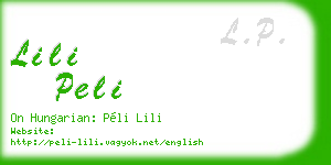 lili peli business card